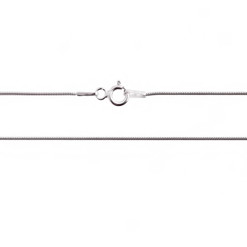 Цепь Teosa серебро с родием, без вставок, снейк квадратный 8 гр. GRQ 8L-025-40