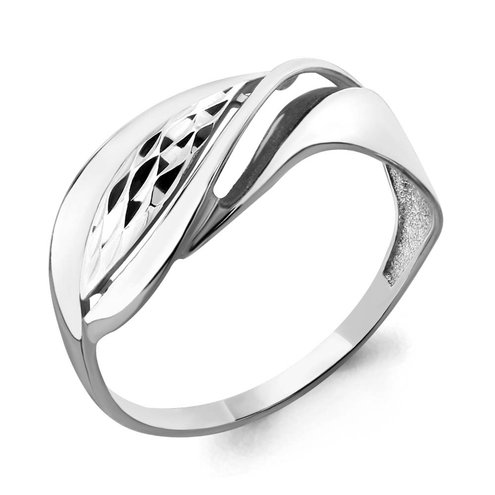 Серебряное кольцо  Aquamarine 54589.5 покрыто  родием