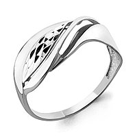 Серебряное кольцо Aquamarine 54589.5 покрыто родием