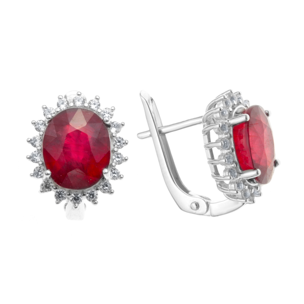 Серебряные серьги с натуральным топазом белым Teosa E-DRGR00685-RB-T