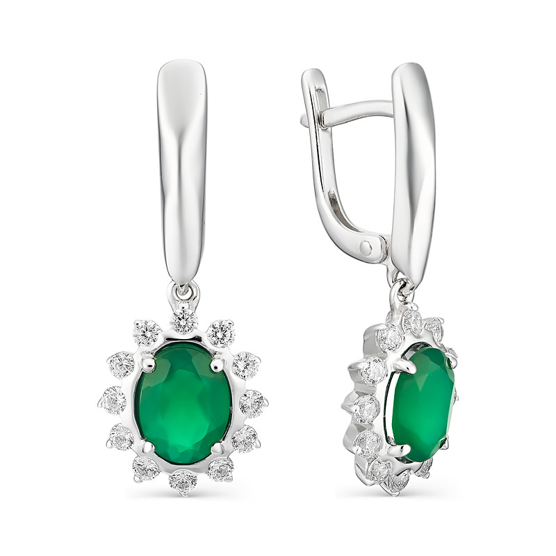 Серьги Алькор серебро с родием 02-1165/00АГ-00
