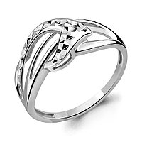 Серебряное кольцо Aquamarine 54553.5 покрыто родием