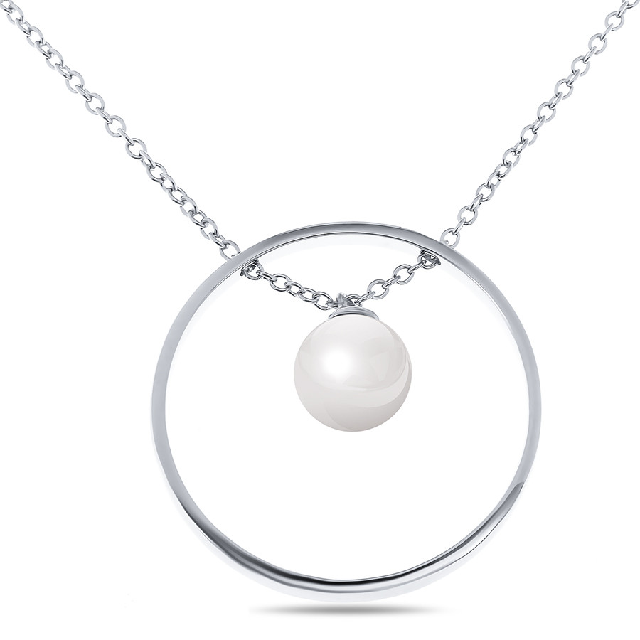 Серебряное колье с майоркой TEO SANTINI GN12210N