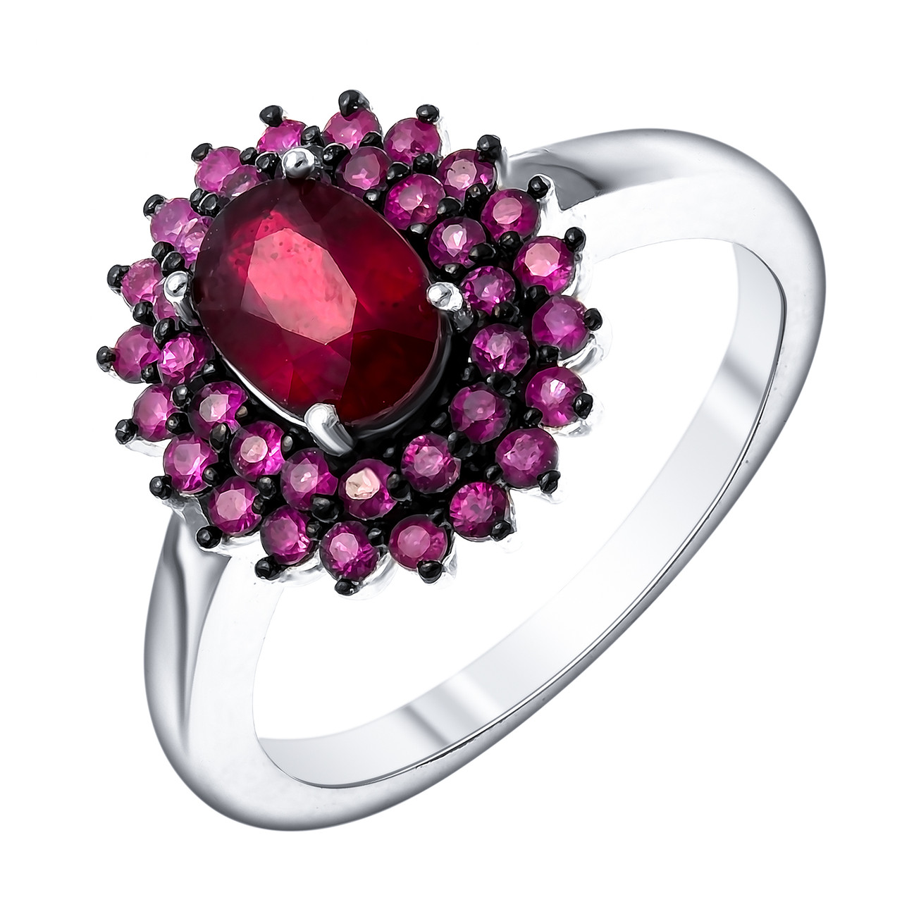 Серебряное кольцо с рубином Teosa R-DRGR00911-RB размеры - 17 18 18,5