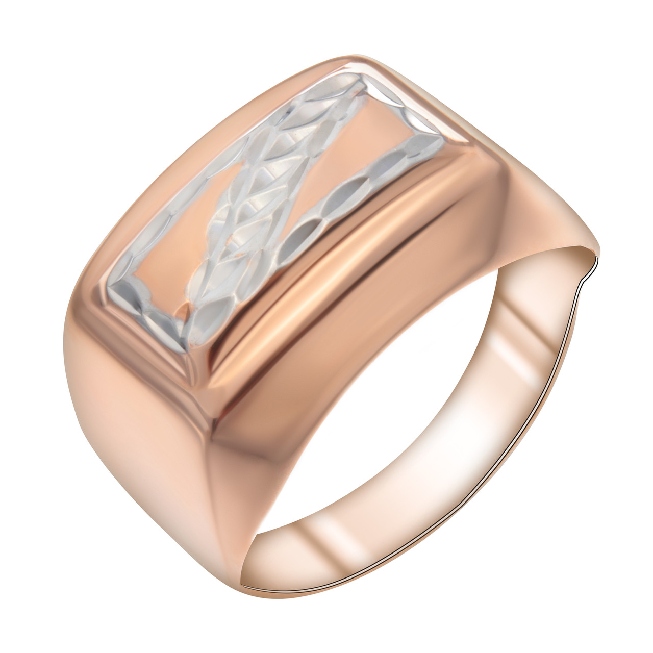 Кольцо Aquamarine серебро с позолотой, без вставок, классика 51277#