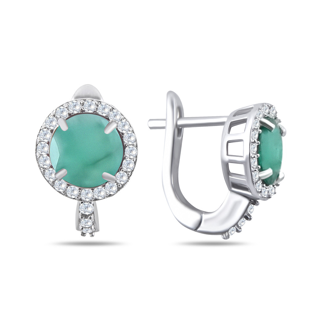 Серьги Teosa серебро с родием E-DRGR00484-EM