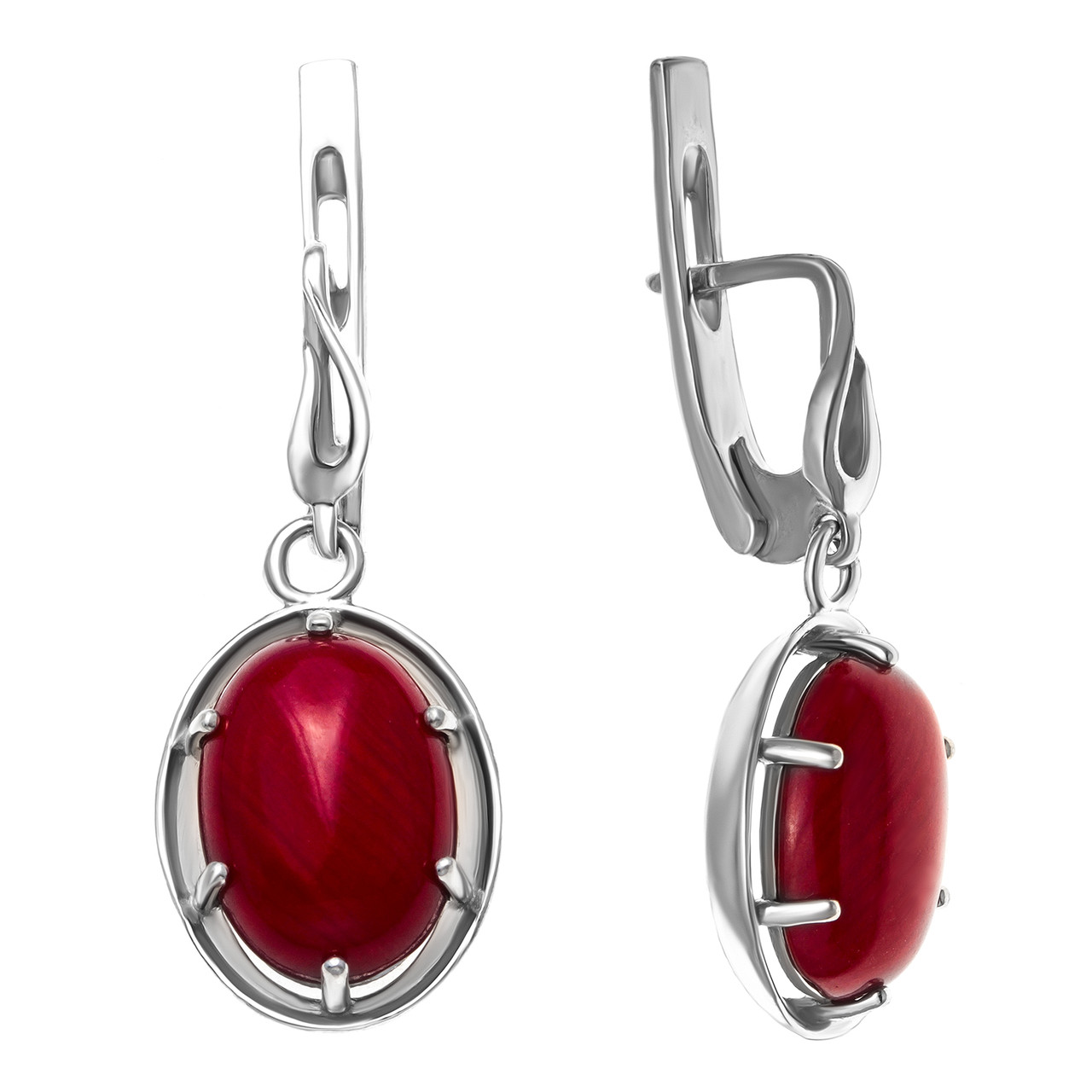 Серьги Teosa серебро с родием 43557АР
