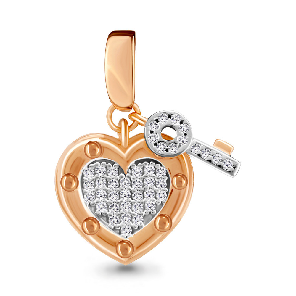 Подвеска из серебра с фианитом Aquamarine 24130А#
