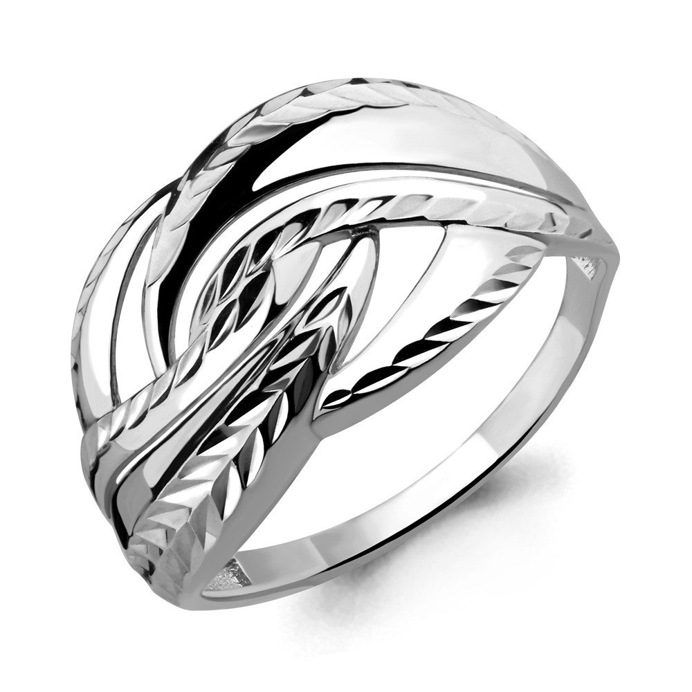 Кольцо Aquamarine серебро с родием, без вставок, геометрия 54566.5 размеры - 18