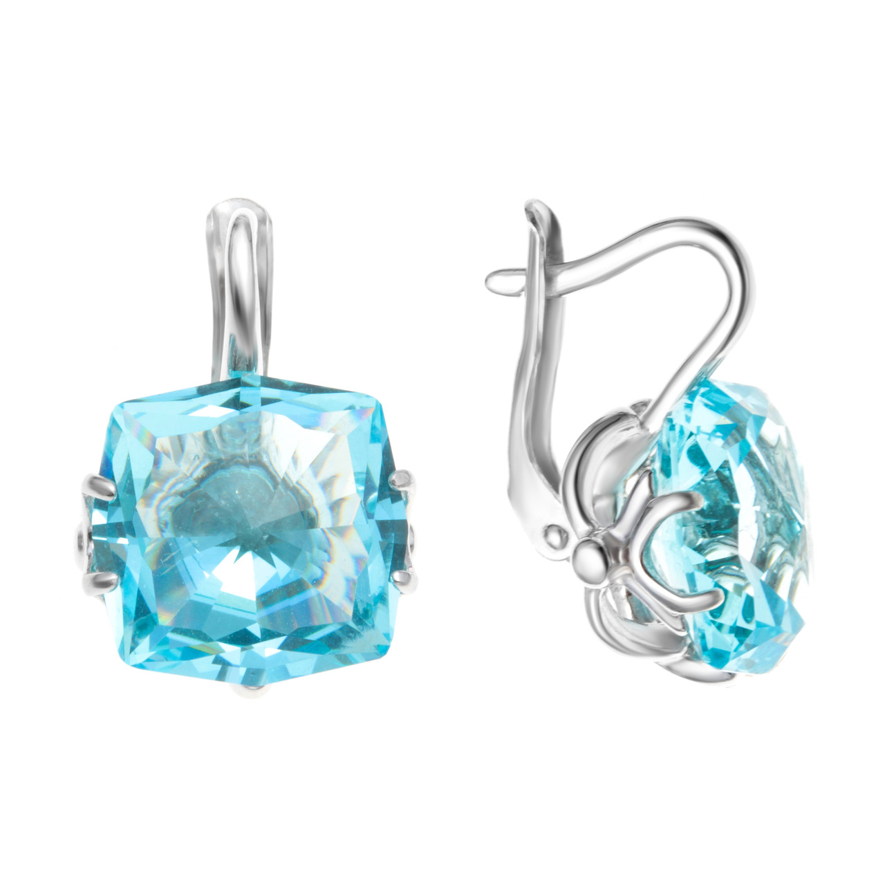 Серьги из серебра с кварцем Красная Пресня 3362252Д3