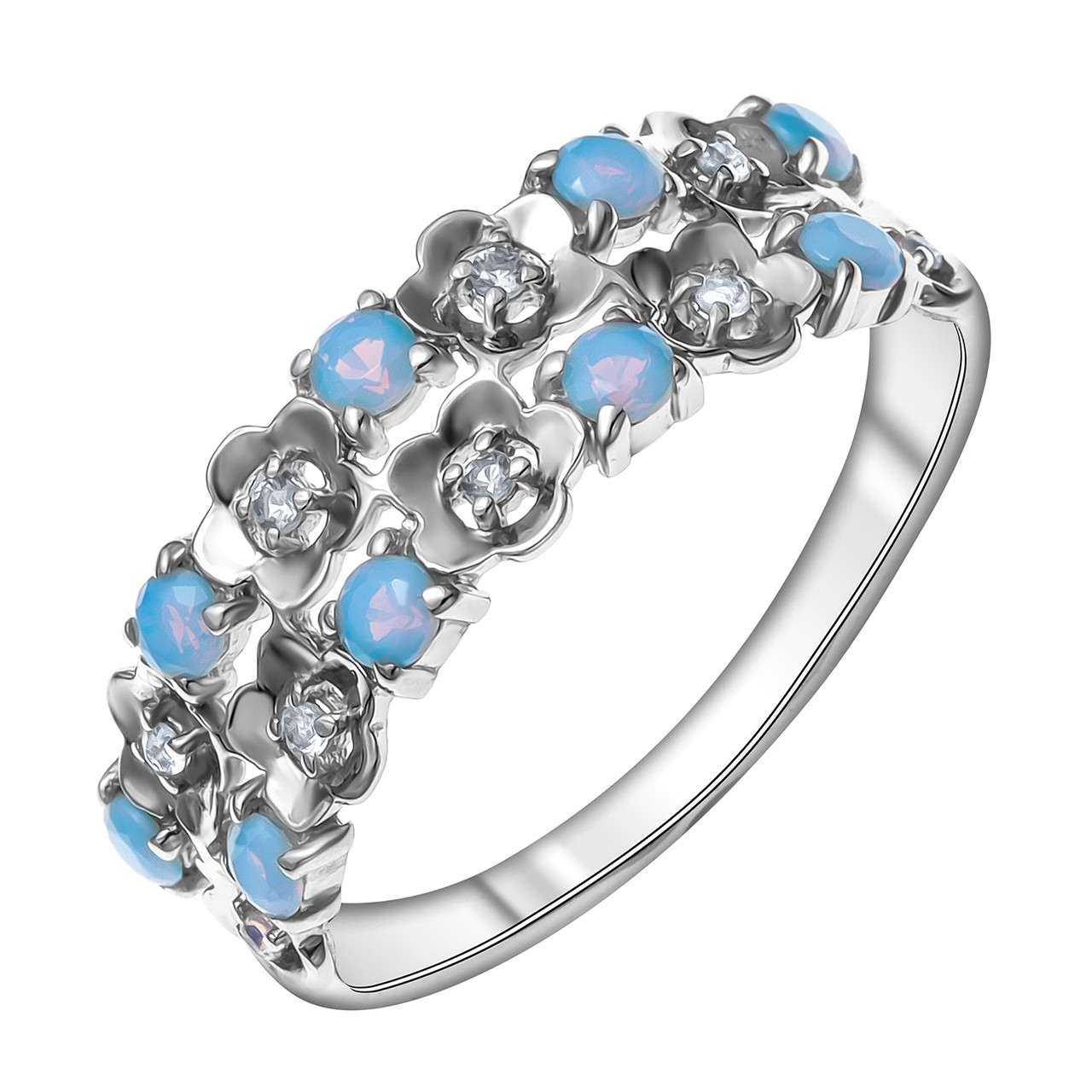 Кольцо из серебра с наношпинелью синт. Teosa 121-1495-nT-R