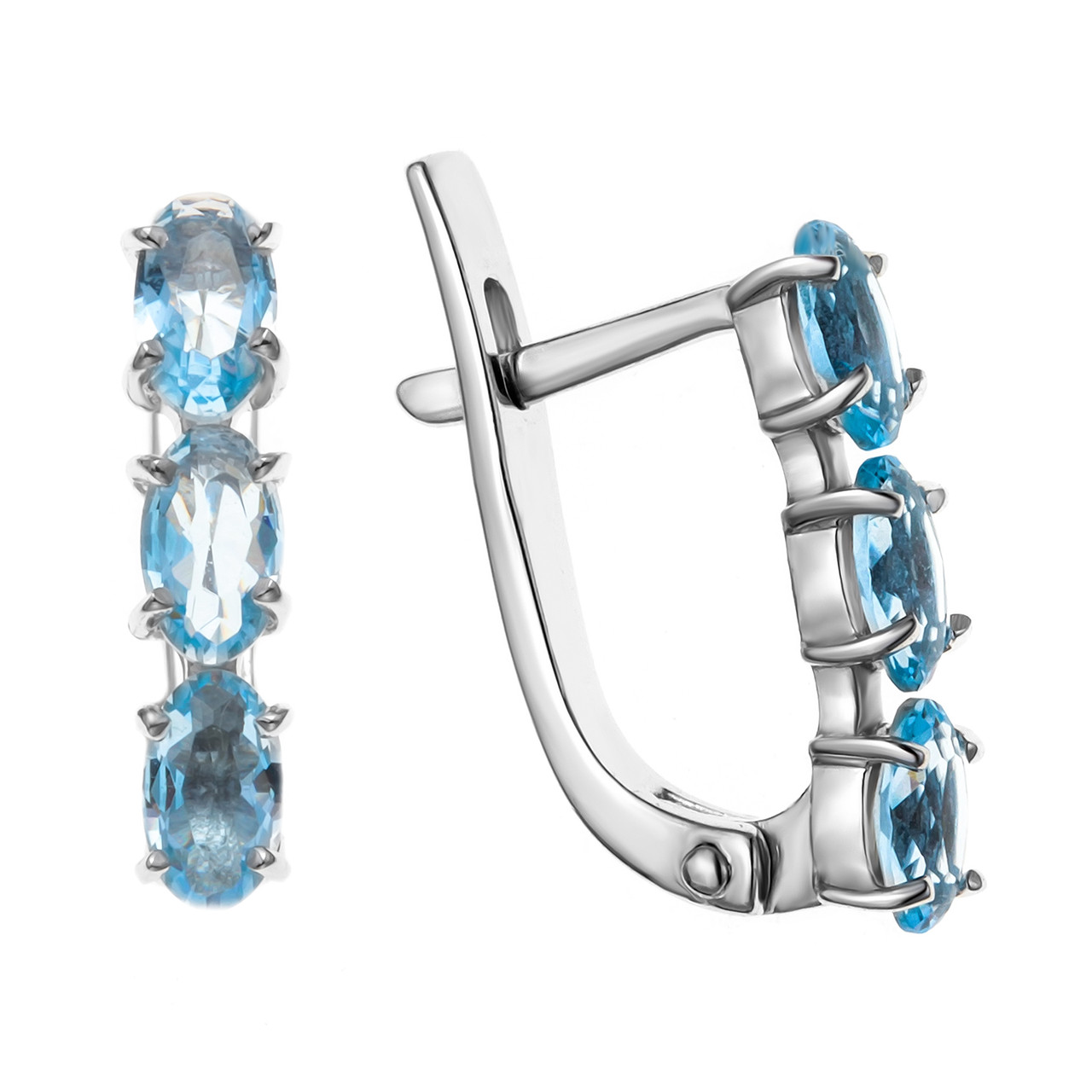 Серьги Teosa серебро с родием 200-955-nT