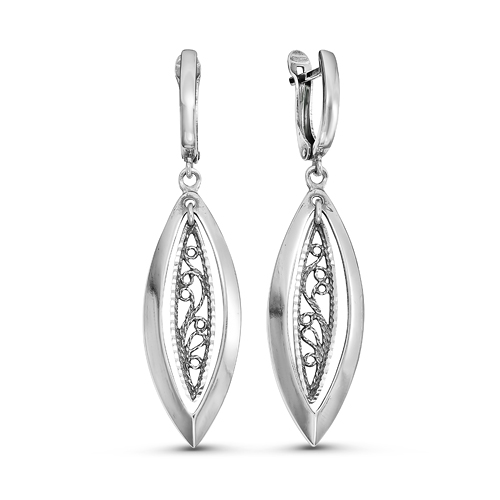 Серьги Красная Пресня , без вставок, с английским замком, ажурное 3307708-5