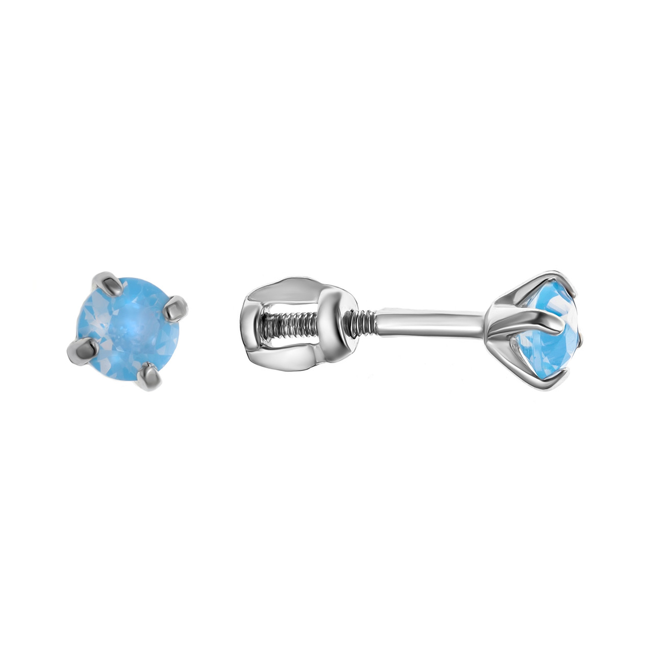 Серебряные серьги с фианитом Teosa с200-693-TML
