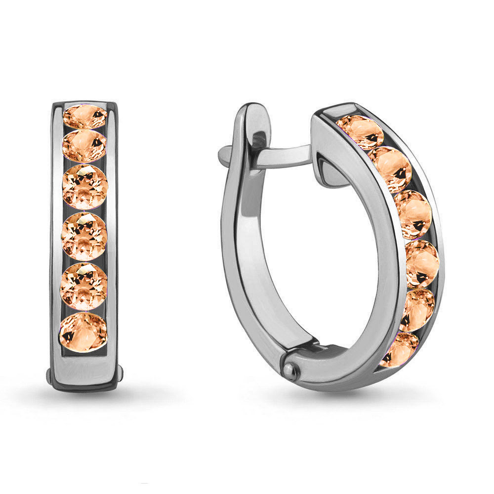 Серьги серебряные классические Aquamarine 42894Е.5 покрыто родием