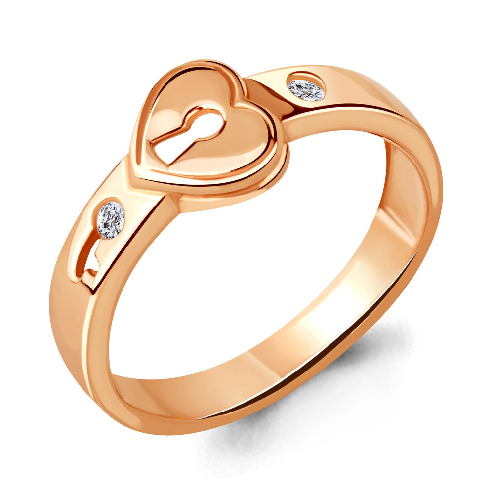 Кольцо серебряное тематическое Aquamarine 68344А.6 позолота