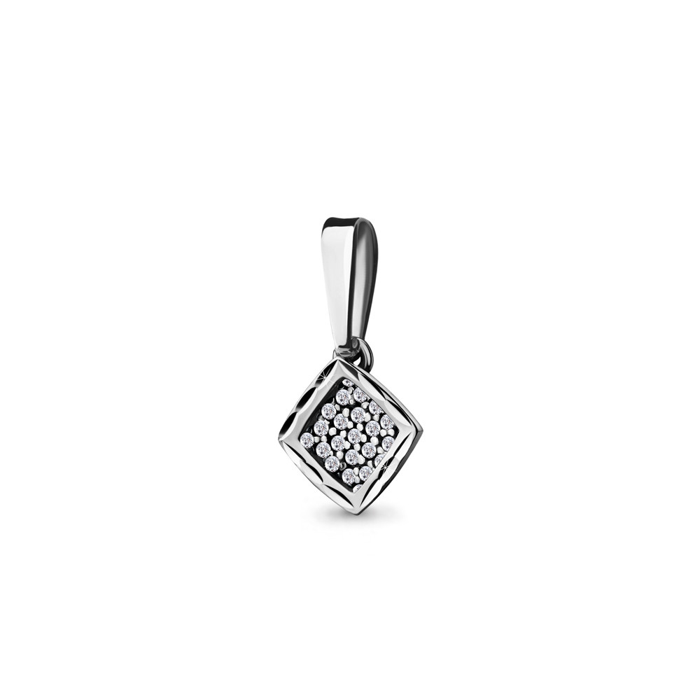 Подвеска Aquamarine серебро с родием, фианит, фантазия 21208А.5