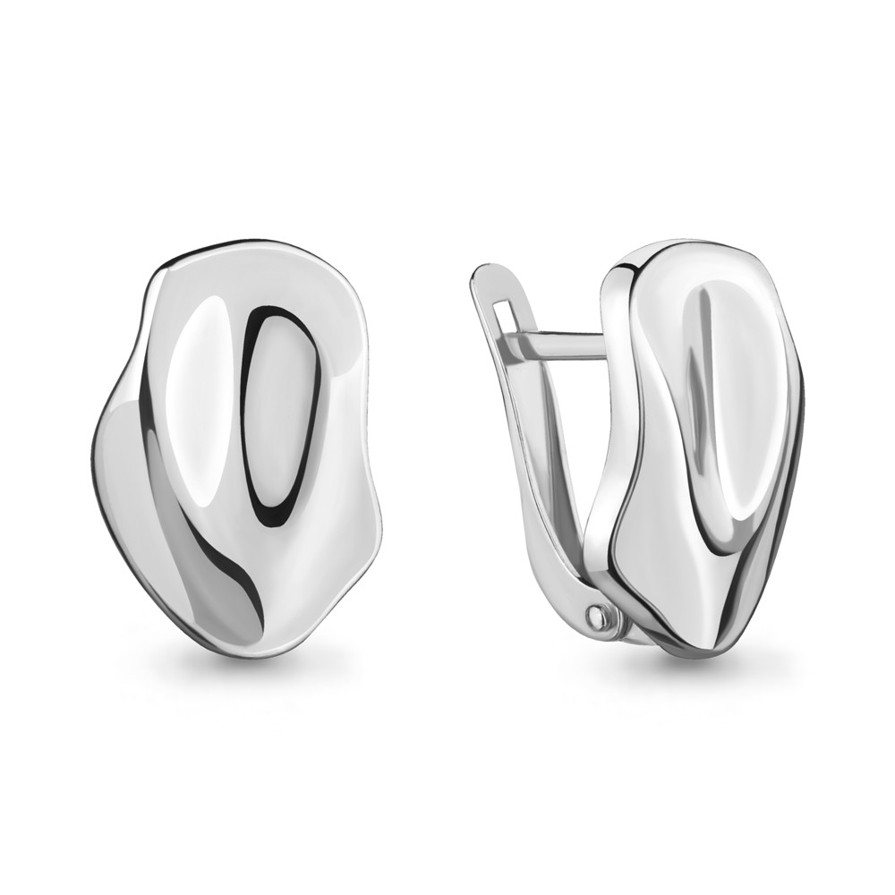 Серебряные серьги Aquamarine 33726.5 покрыто родием коллекц. Dynamic