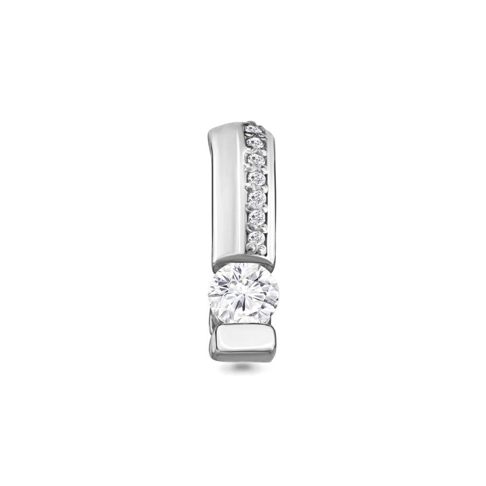 Подвеска Aquamarine серебро с родием, фианит сваровски, "каратник" 23622А.5