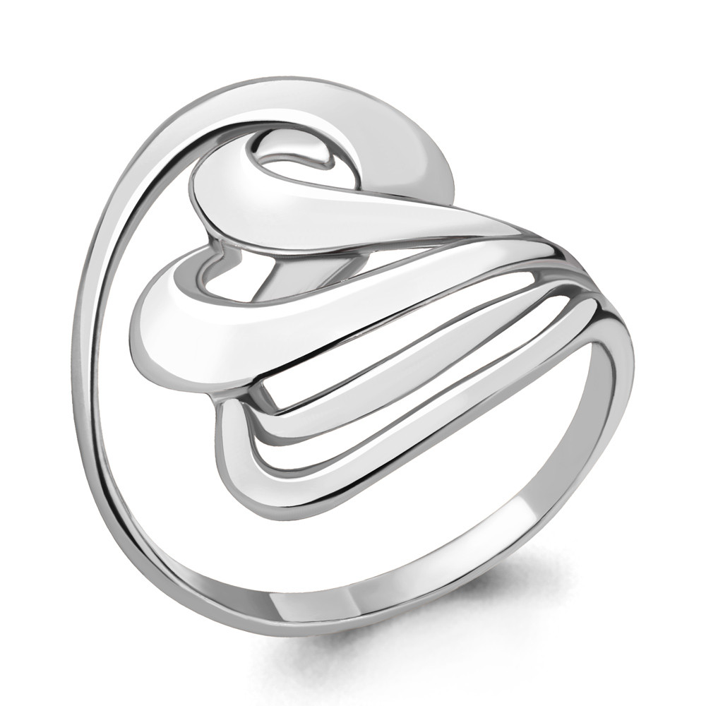 Серебряное кольцо Aquamarine 52747.5 покрыто родием