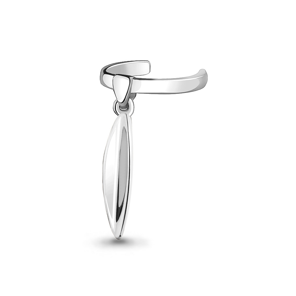 Серьги AQUAMARINE серебро с родием 33883.5