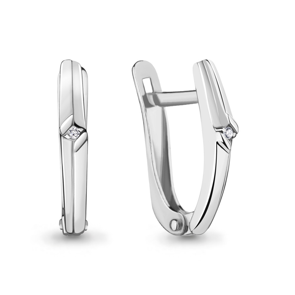 Серьги AQUAMARINE серебро с родием 40141.5