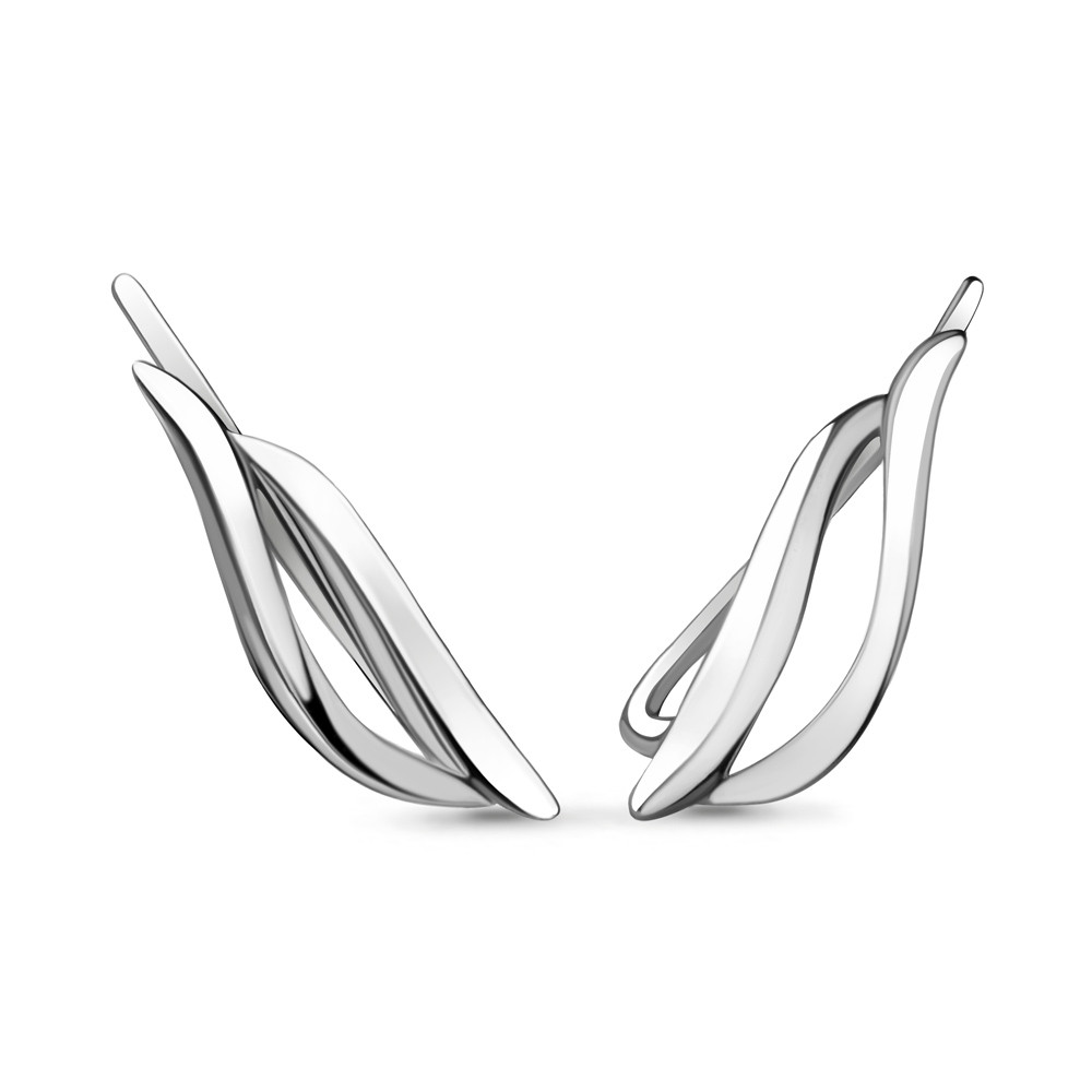 Серебряные серьги Aquamarine 33117.5 покрыто родием
