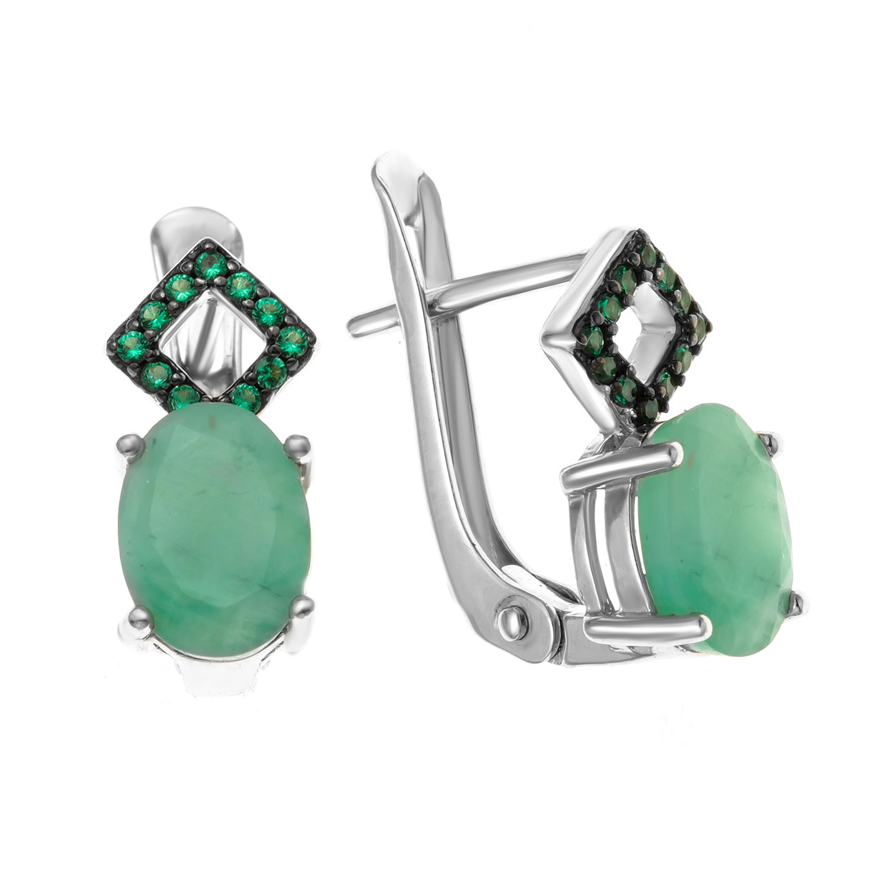 Серьги TEOSA серебро с родием E-DRGR00938-EM