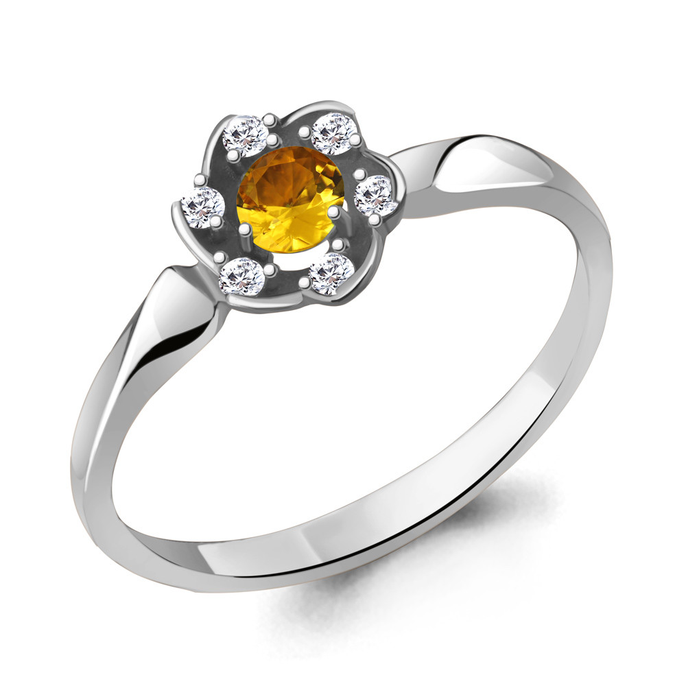 Кольцо AQUAMARINE серебро с родием 6941406А.5