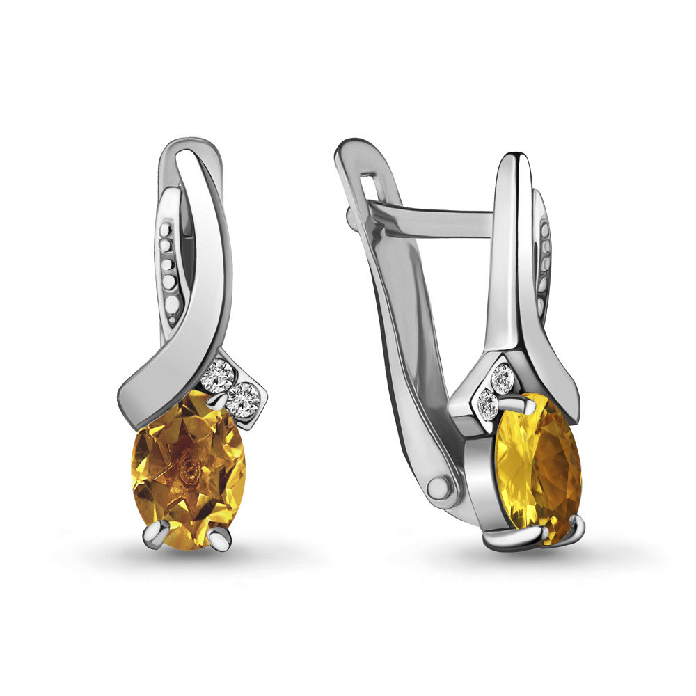 Серьги AQUAMARINE серебро с родием 4723506А.5