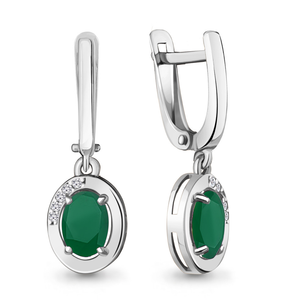 Серьги AQUAMARINE серебро с родием 4736809А.5