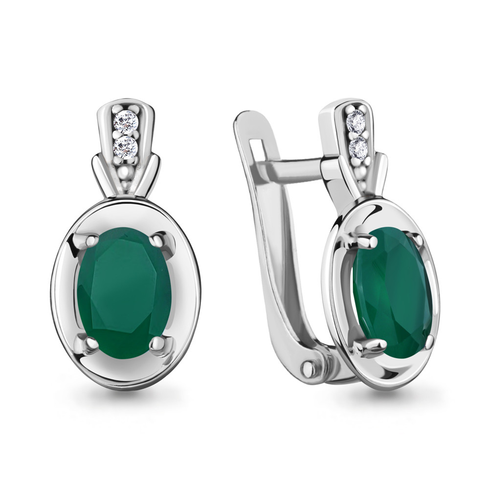 Серьги AQUAMARINE серебро с родием 4735209А.5