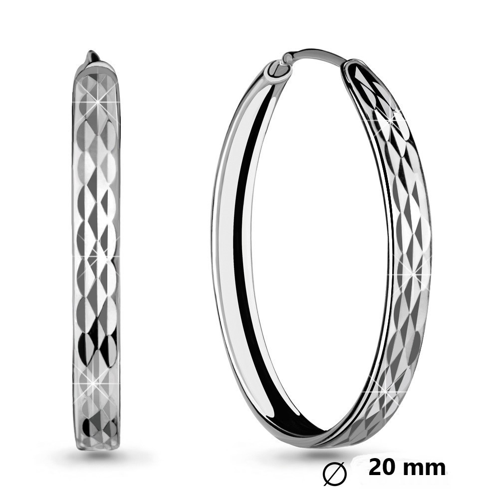 Серьги AQUAMARINE серебро с родием, без вставок, "насечки" 32093.5