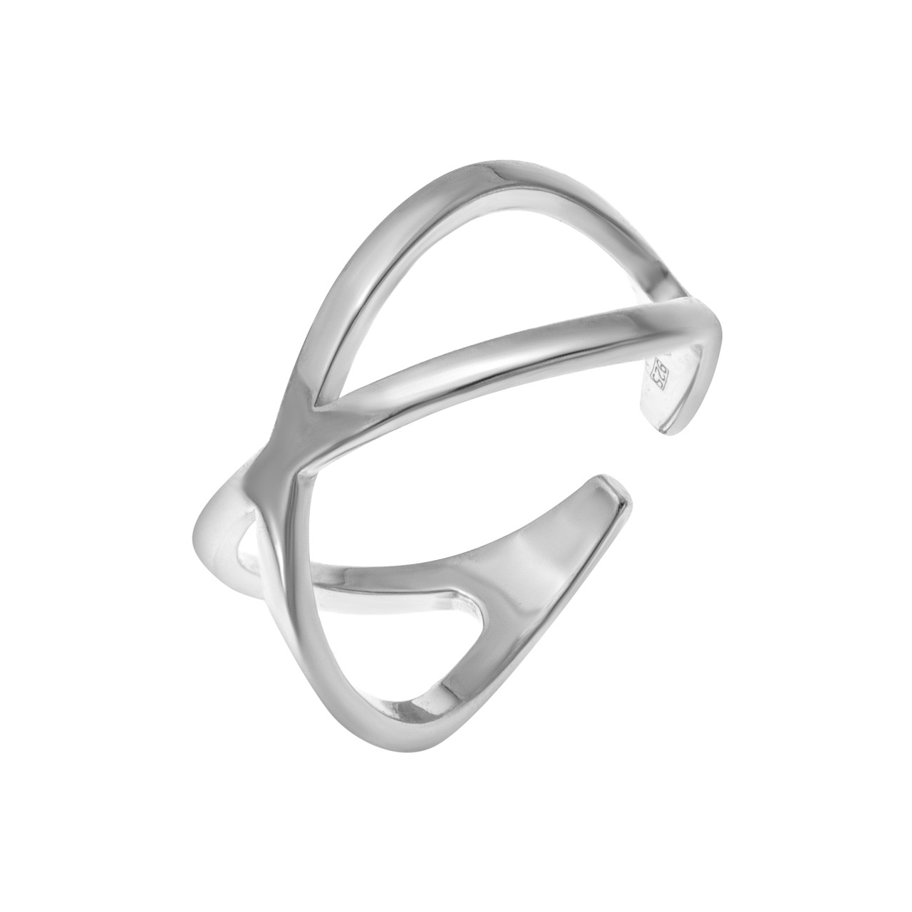 Кольцо TEOSA серебро с родием, без вставок 0101588-00245