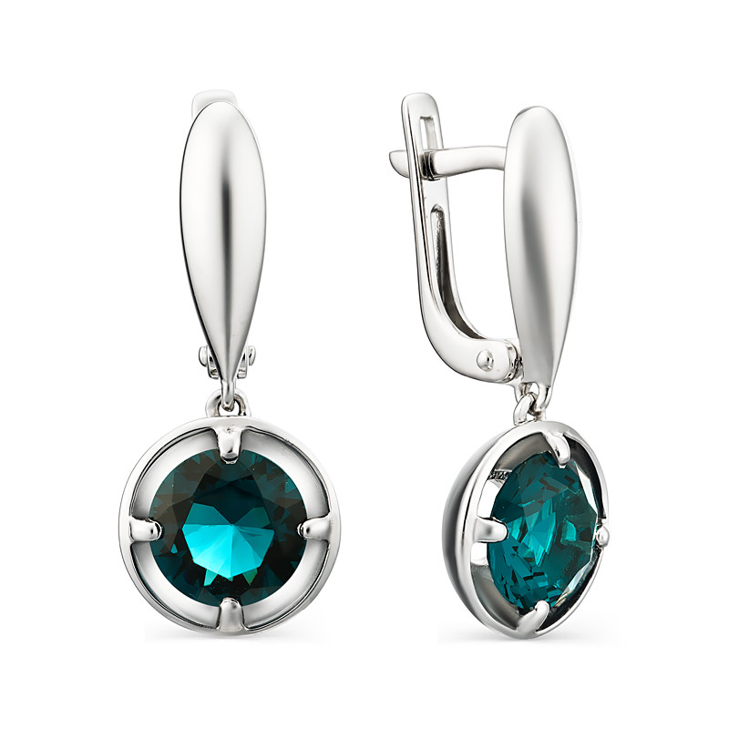 Серьги Алькор серебро с родием 02-1126/00КС-00
