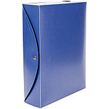 Короб архивный на кнопке Berlingo разборный, 70мм, пластик, 900мкм, синий, фото 2