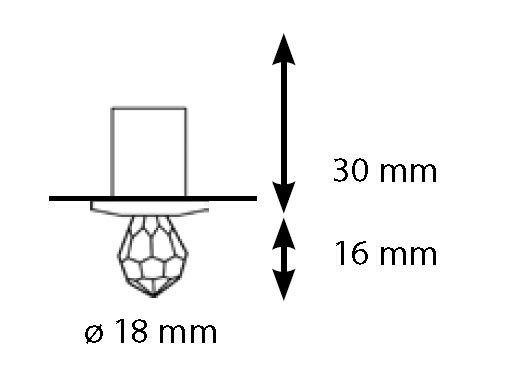 Хрустальная насадка для финской сауны Cariitti CR-16 (Хром, длина кристалла-16 мм, IP67, без источника света) - фото 8 - id-p84873934