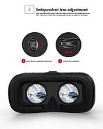 Комплект для игр в виртуальной реальности VR SHINECON 360° + bluetooth-геймпад + наушники-молния, фото 6