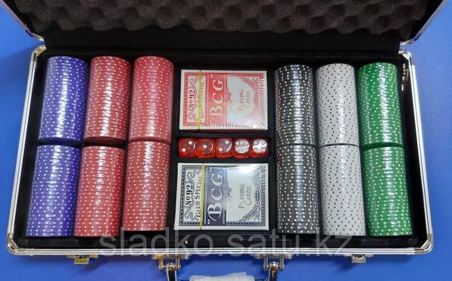 Покерный набор в металлическом кейсе на 300 фишек - фото 3 - id-p84979782