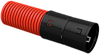 Труба гофр. двустенная ПНД d=110мм красная жесткая (6м) IEK