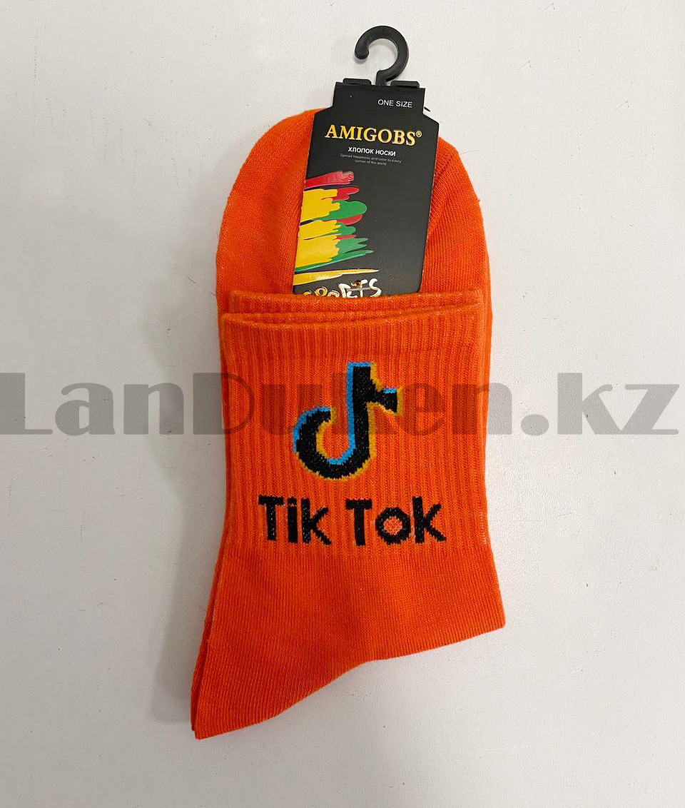 Носки женские хлопковые Tik Tok (Тик Ток) 36-41 размер Amigobs оранжевые - фото 6 - id-p85021487