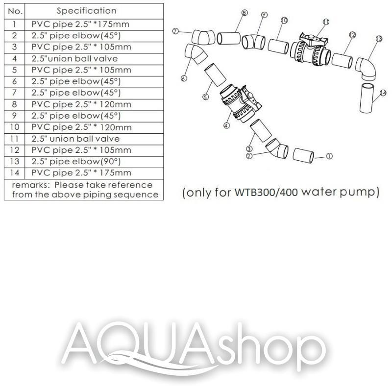 Противоток AquaViva WTB300T 60 м3/ч (380В) под бетон/лайнер - фото 8 - id-p85021577