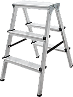 Стремянка двухсторонняя алюминиевая NV100, 2 ступени