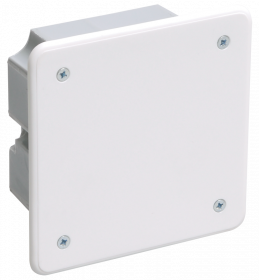 Коробка КМ41021 распаячная 92х92x45мм для полых стен (с саморезами, метал. лапки, с крышкой ) - фото 1 - id-p83987513