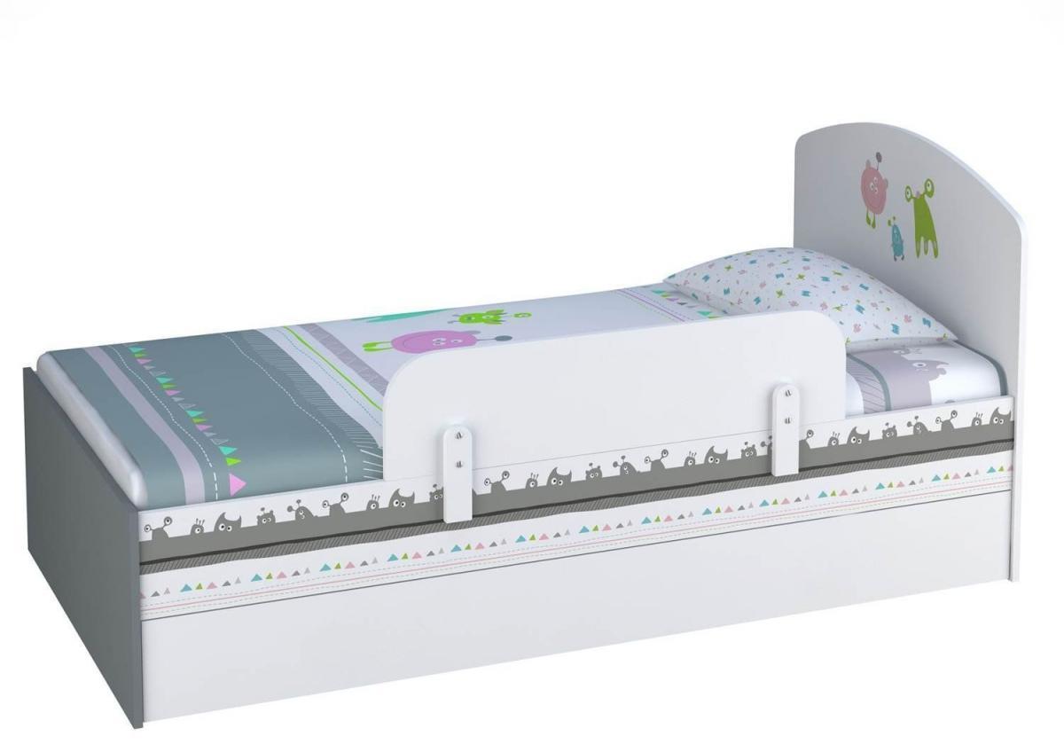Подростковая кровать Polini kids Монстрики 180 х 90 см с ящиком