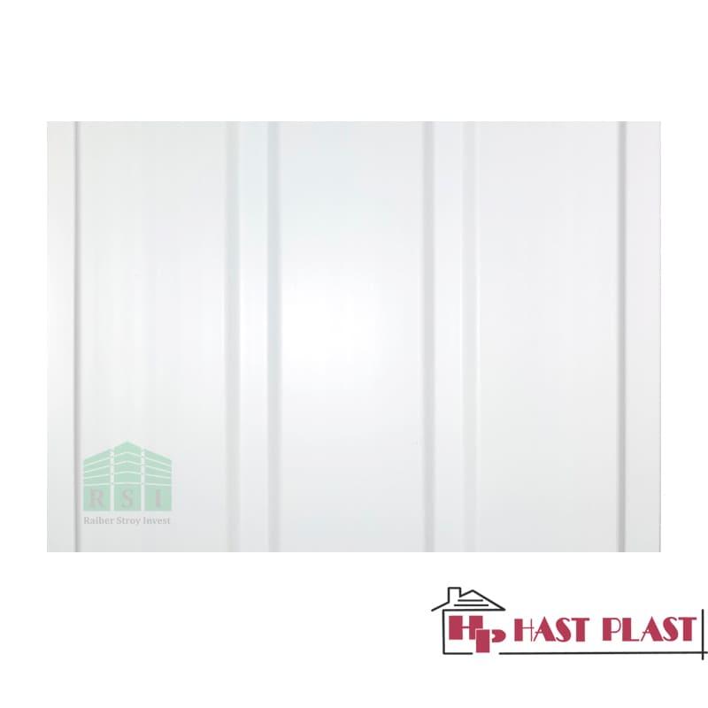 Потолочная ПВХ панель "Hast Plast" 3-ех полосная, 6 метров (белый)