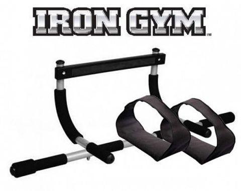 Тренажер-турник в дверной проем «Iron Gym II» + поддерживающие ремни - фото 2 - id-p70216083