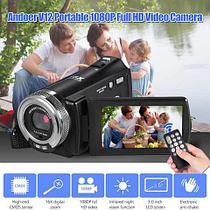 Видеокамера цифровая компактная Andoer V12 {3" LCD, пульт, 1080p, 16Х зум + режим ночного видения}