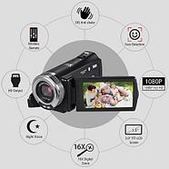 Видеокамера цифровая компактная Andoer V12 {3" LCD, пульт, 1080p, 16Х зум + режим ночного видения}, фото 4
