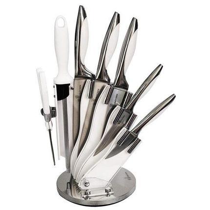 Набор стальных ножей с литыми рукоятями на подставке HATCHEN {8 предметов} (Белый), фото 2